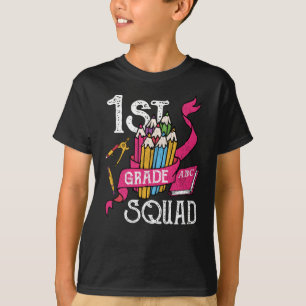 Erste Klasse Kinder Lehrerin Squad Dinosaurier T-Shirt