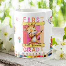 Erste Klasse Lehrer Dabbing Giraffe