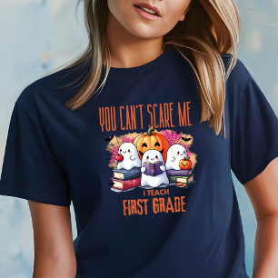 Erste Klasse Lehrer Funny Halloween Navy Blue T-Shirt