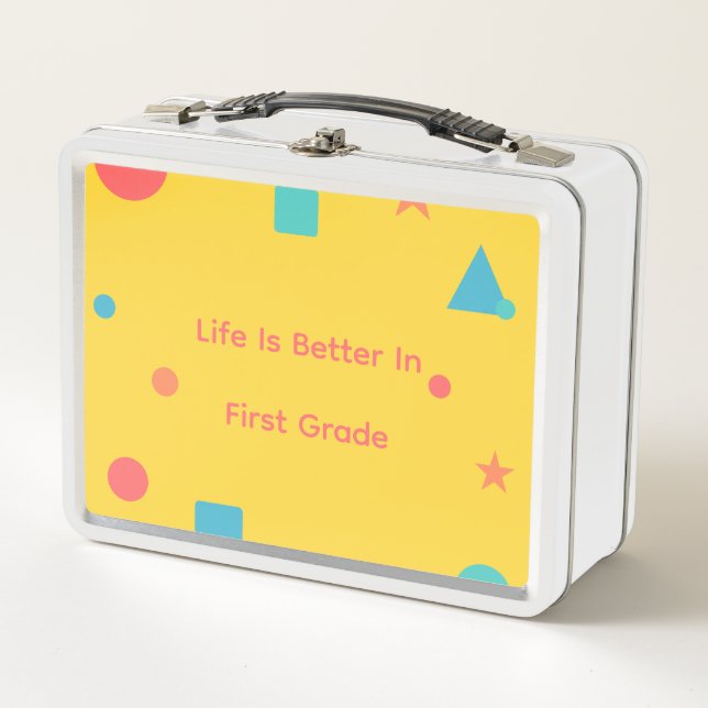 Erste-Klasse-Lunchbox Metall Brotdose (Vorderseite)
