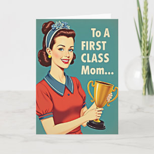 Erste-Klasse-Mama-Kunstkarte Karte