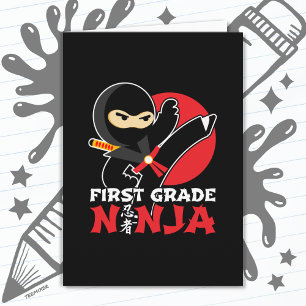 Erste Klasse Ninja Kick ersten Tag zurück zur Schu Karte