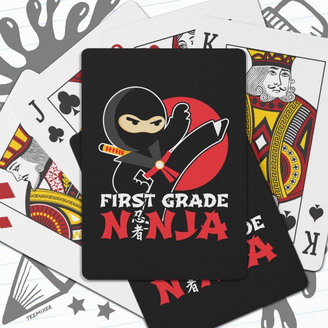 Erste Klasse Ninja Kick ersten Tag zurück zur Schu Spielkarten (Von Creator hochgeladen)