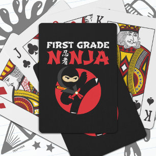 Erste Klasse Ninja Kick ersten Tag zurück zur Schu Spielkarten