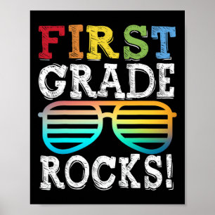 Erste Klasse Rocks Rückstand in die Schule T Poster