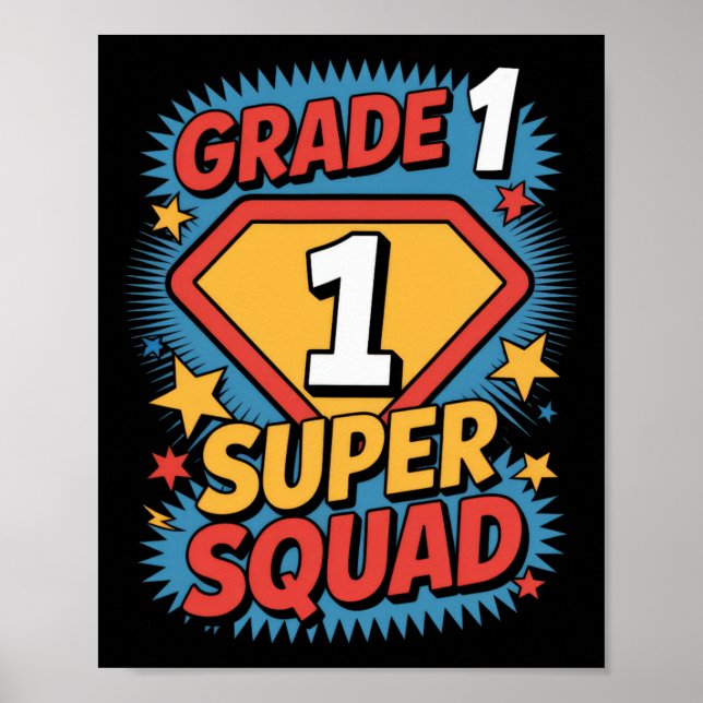 Erste Klasse Superhero Squad 1 Jahr Kinder zurück Poster (Vorne)