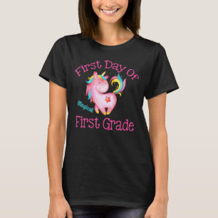 Erste Klasse Team Dabbing Unicorn zurück zur Schul T-Shirt