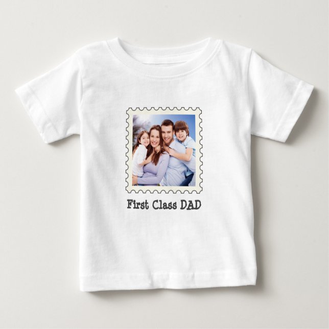 ERSTE KLASSE VATER Bester Vater je benutzerdefinie Baby T-shirt (Vorderseite)