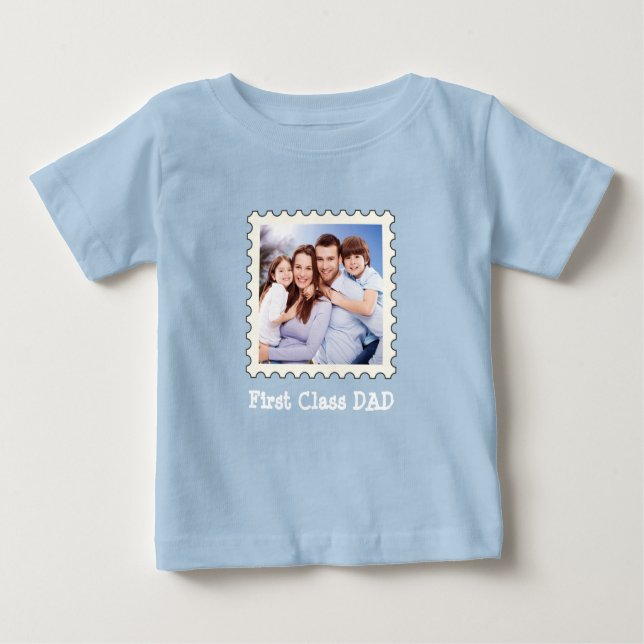 ERSTE KLASSE VATER Bester Vater je benutzerdefinie Baby T-shirt (Vorderseite)