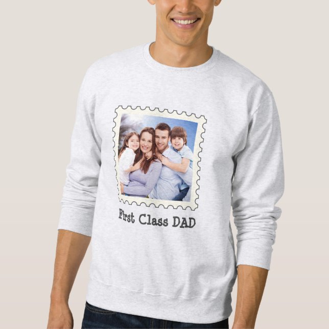 ERSTE KLASSE VATER Bester Vater je benutzerdefinie Sweatshirt (Vorderseite)