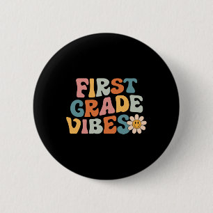 Erste Klasse Vibes - 1. Klasse Team Retro 1. Tag O Button