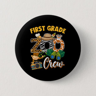 Erste Klasse Zoo Feld Trip Squad Matching Lehrer Button