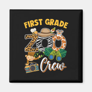 Erste Klasse Zoo Feld Trip Squad Matching Lehrer Magnet