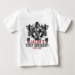 Erste Knock-out-Boxing-Geburtstagsparty Baby T-shirt