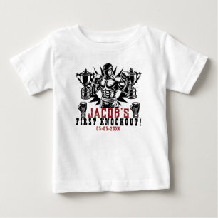 Erste Knockout-Box-Geburtstagsfeier Baby T-shirt