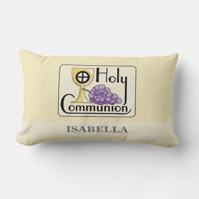 Erste Kommunaltrauben und -Cup, kundenspezifisch Lendenkissen (Vorderseite)