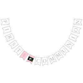 Erste Kommune Cross Girl Legen Sie Ihr FOTO ein Wimpelkette