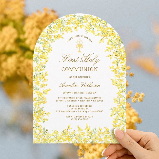 Erste Kommune Mimosa Arch Einladung (Von Creator hochgeladen)