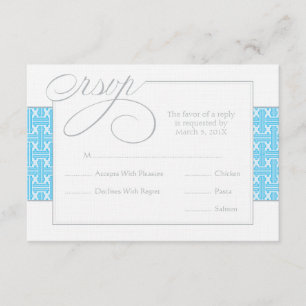 Erste Kommune oder Taufe UAWG   Blau RSVP Karte
