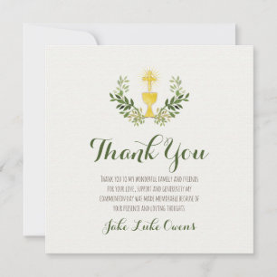 Erste Kommune Vielen Dank flach Dankeskarte