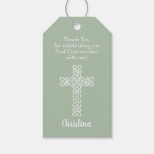 Erste Kommune Vielen Dank für Sage Green Geschenkanhänger