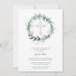 Erste Kommune von Wreath Blue Cross Einladung