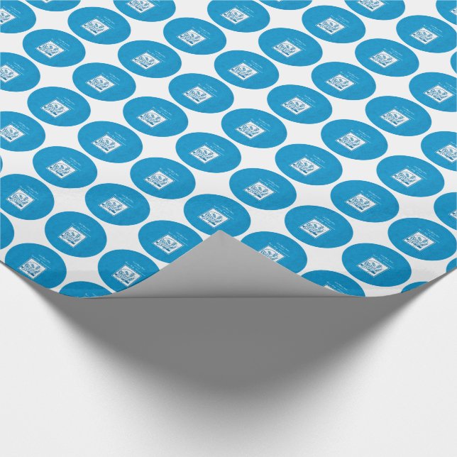 Erste Kommune, Weizen, Trauben blau Geschenkpapier (Ecke)