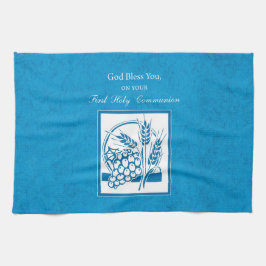 Erste Kommune, Weizen, Trauben blau Handtuch