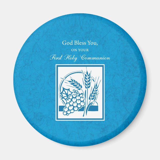 Erste Kommune, Weizen, Trauben blau Magnet (Vorne)