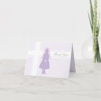 Erste Kommunion Dankeschön Karte | Girl