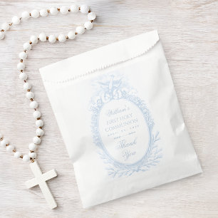 Erste Kommunion Junge Blau Weiß Vintage Heiliger G Geschenktütchen