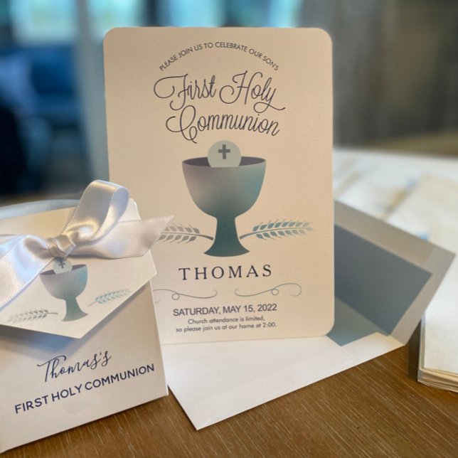 Erste Kommunion - Jungs erste heilige Kommunion Einladung (Von Creator hochgeladen)