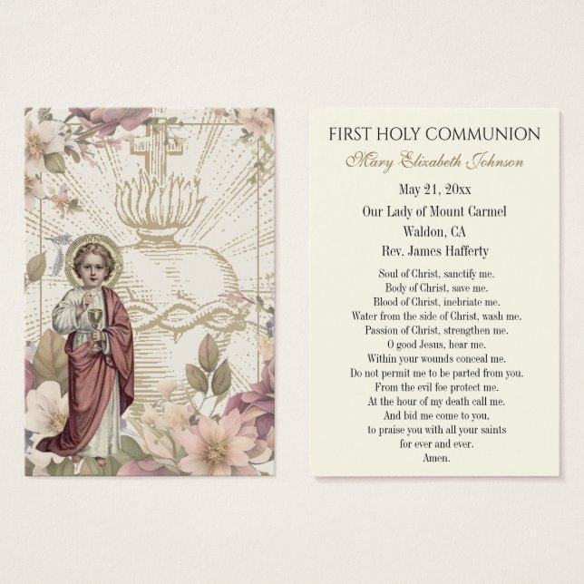 Erste Kommunion Katholische Erinnerung an die Heil (Vorne & Hinten)