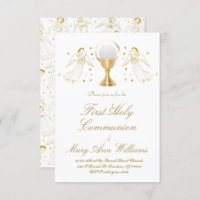 Erste kommunion katholische Mädchen goldene Engel