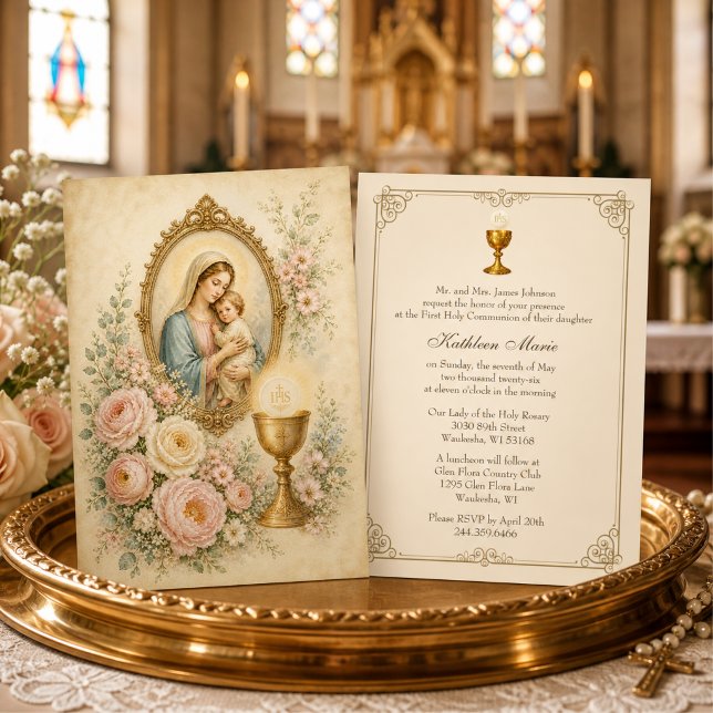 Erste Kommunion nach traditionellem Ritus Einladung (Von Creator hochgeladen)