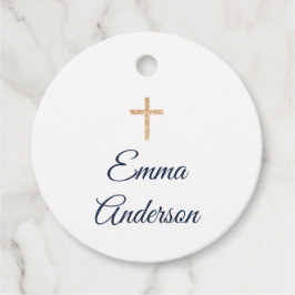 Erste Kommunion, Taufschiff Marine und Gold Elegan Geschenkanhänger