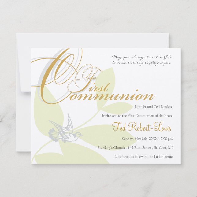 Erste Kommunions-Einladung Einladung (Vorderseite)