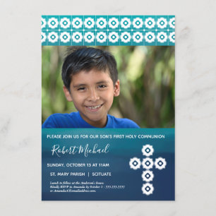 Erste Kommunions-Foto-Karte - die Einladung des