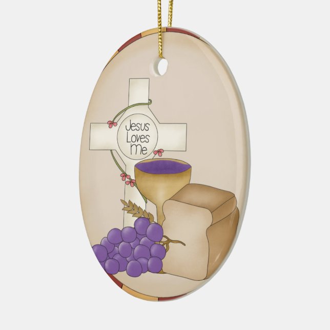 Erste Kommunions-religiöse Verzierung oder Keramik Ornament (Links)