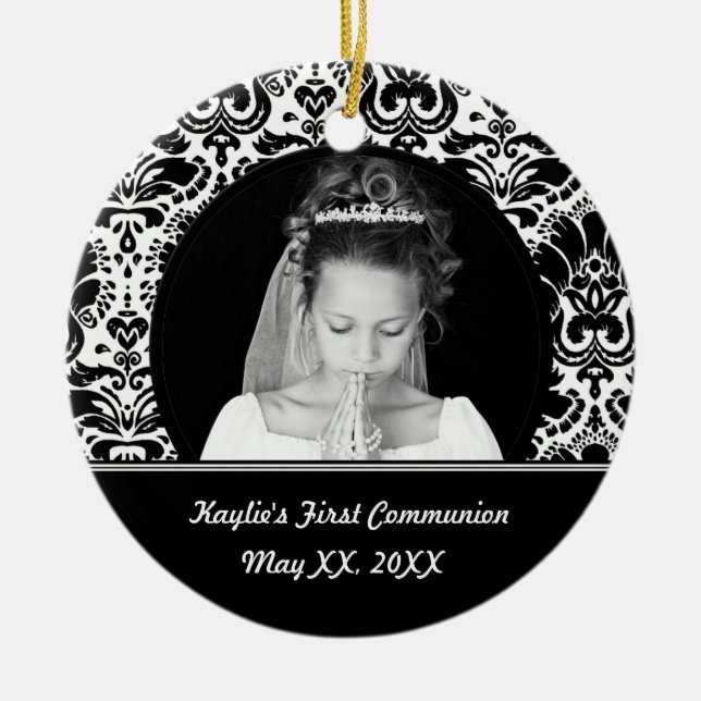 Erste Kommunions-Verzierung Keramik Ornament (Vorne)
