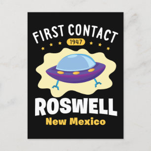 Erste Kontaktperson Roswell New Mexico Alien UFO Postkarte