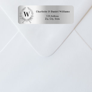 Erste Kranke-Rücksendeadresse in Monogramm