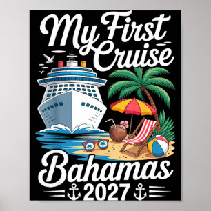 Erste Kreuzfahrt Bahamas 2027 Urlaubsreise passend Poster