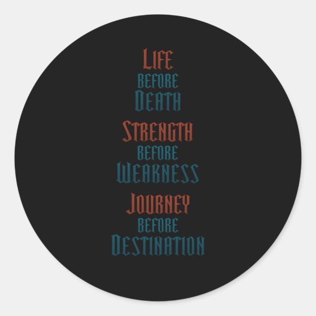 Erste L-Ritter-Radialvariante 1 Runder Aufkleber (Vorderseite)