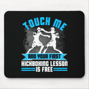 Erste Lektion Kickboxen T-Shirt Mma Geschenk für M Mousepad