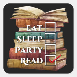 Erste Lesung Quadratischer Aufkleber