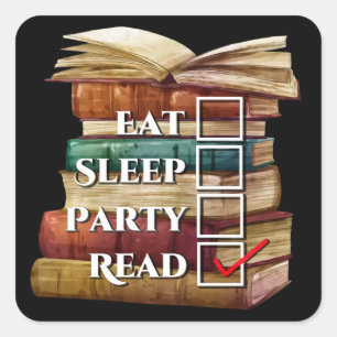 Erste Lesung Quadratischer Aufkleber