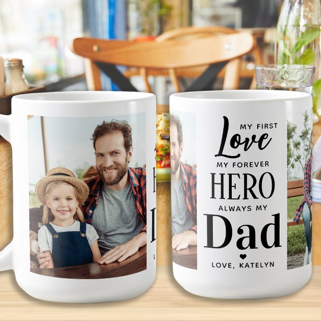 Erste Liebe Forever Hero Personalisiert 2 Foto Vat Kaffeetasse (Von Creator hochgeladen)