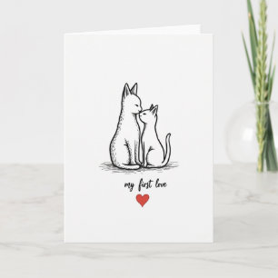 Erste Liebe Muttertags-Kunstkarte Karte
