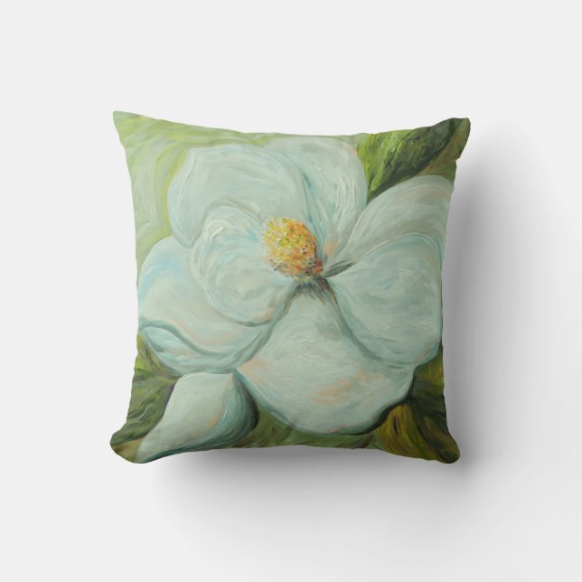 Erste Magnolie Kissen (Vorderseite)